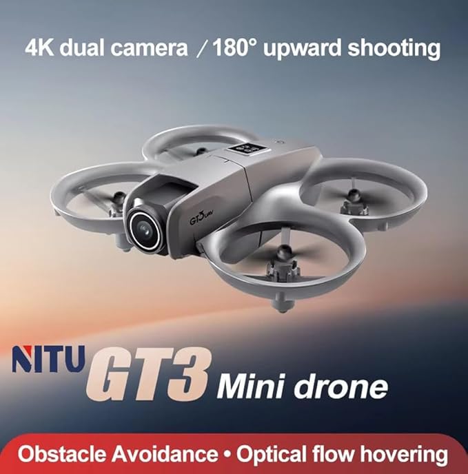 NITU GT3 Mini Drone with 4K Dual Cameras